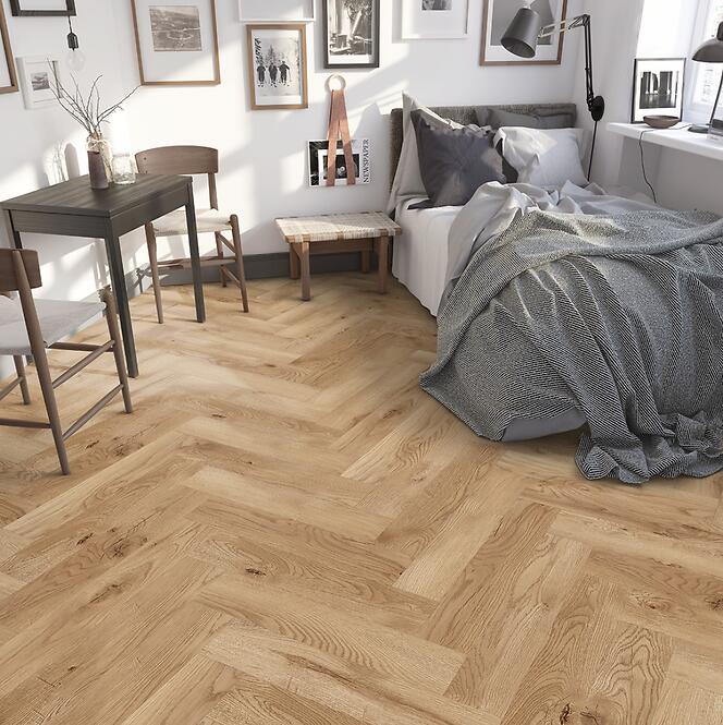 Laminált padló tölgy Brescia 8mm AC5 Herringbone WR 68565