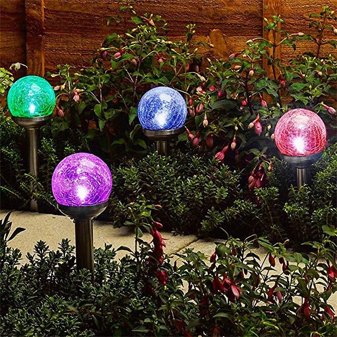 Napelemes lámpa  KULKA 6CM RGB VO0656