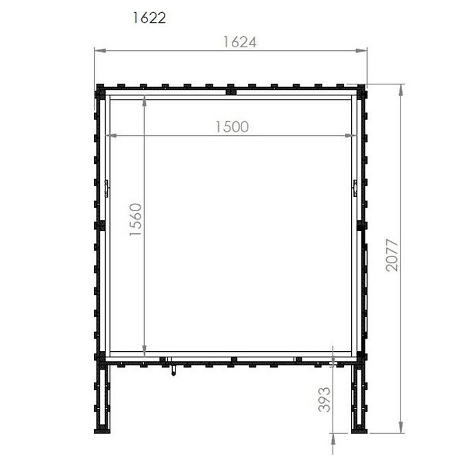 Kert ház Swedish Barn 1622 fekete V3