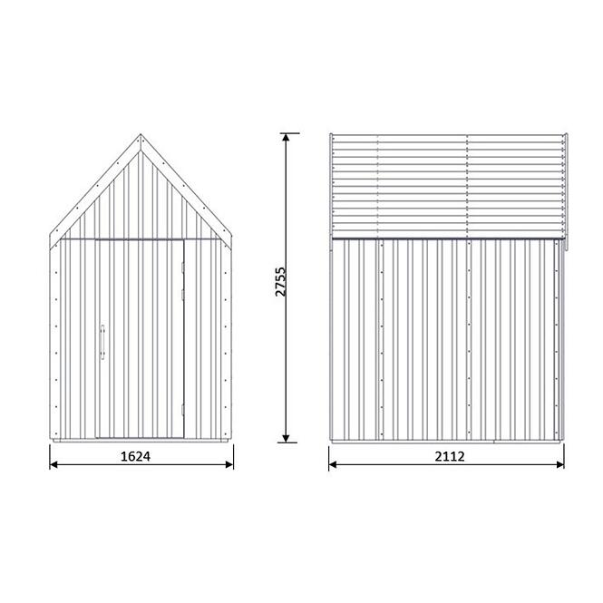 Kert ház Swedish Barn 1622 természetes V4,2