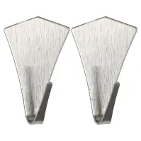 Horog fém ezüst 2 db ST0068A