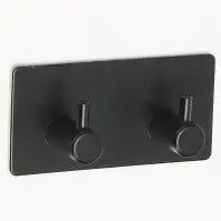 Akasztó fém 2-horog fekete BHK0050A-A