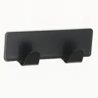 Akasztó fém 2-horog fekete BHK0318AA-A