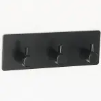 Akasztó fém 3-horog fekete BHK0051A-A