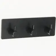 Akasztó fém 3-horog fekete BHK0051A-A