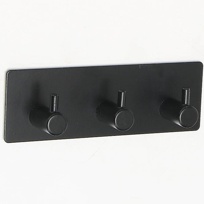 Akasztó fém 3-horog fekete BHK0051A-A
