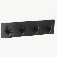 Akasztó fém 4-horog fekete BHK0052A-A