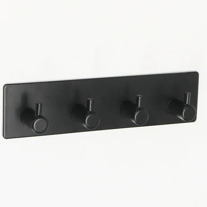 Akasztó fém 4-horog fekete BHK0052A-A