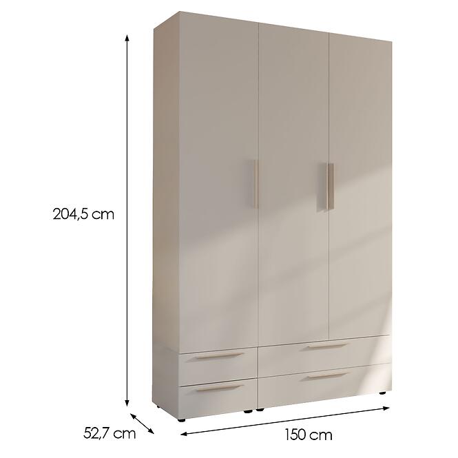 Szekrény Moduklix Set 11 Homokszínű/Fehér