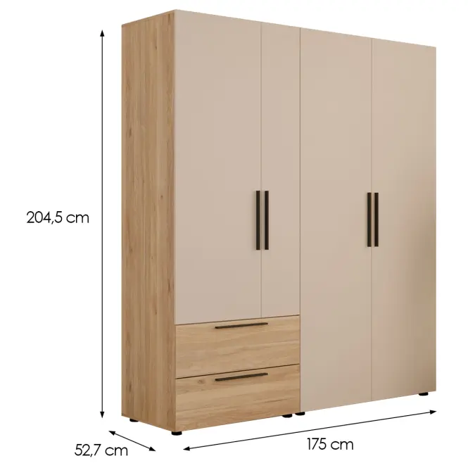 Szekrény Moduklix Set 13 Homokszínű/Tölgy Mauvella