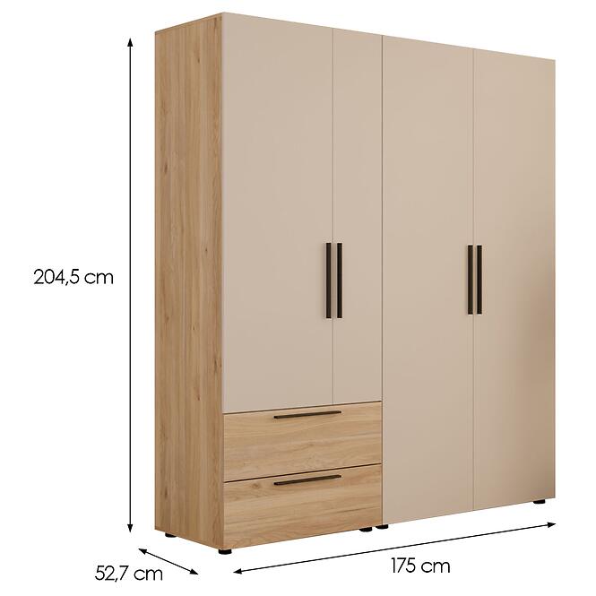 Szekrény Moduklix Set 13 Homokszínű/Tölgy Mauvella