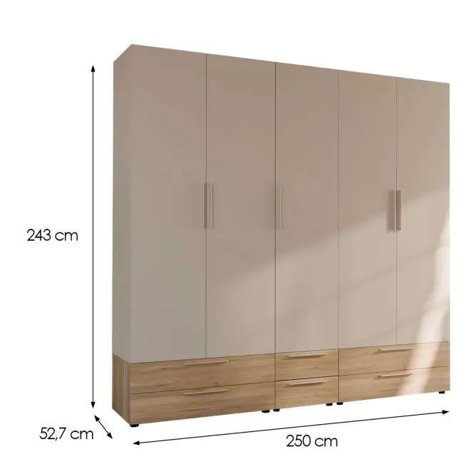 Szekrény Moduklix Set 22 Homokszínű/ Tölgy Mauvella