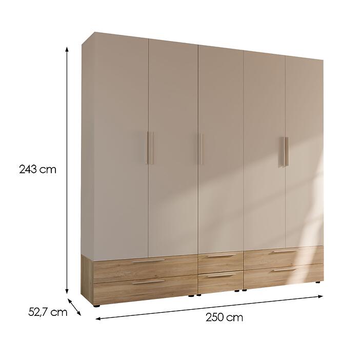 Szekrény Moduklix Set 22 Homokszínű/ Tölgy Mauvella