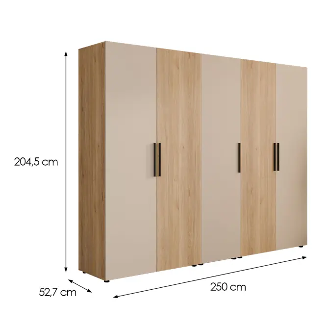 Szekrény Moduklix Set 24 Tölgy Mauvella/Homokszínű,2