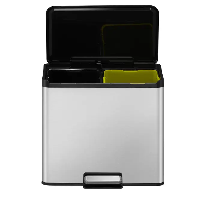 Szemetes Eko Essential 15+15l inox mat 822830,2