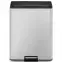Szemetes 20+20l inox mat 822840