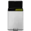Szemetes 20+20l inox mat 822840,2