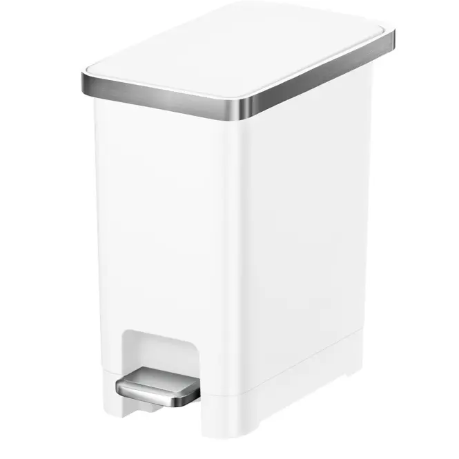 Szemetes Eko Hana slim 10l fehér 637710
