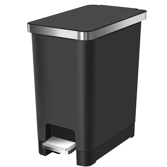 Szemetes Eko Hana slim 10l fekete 637710