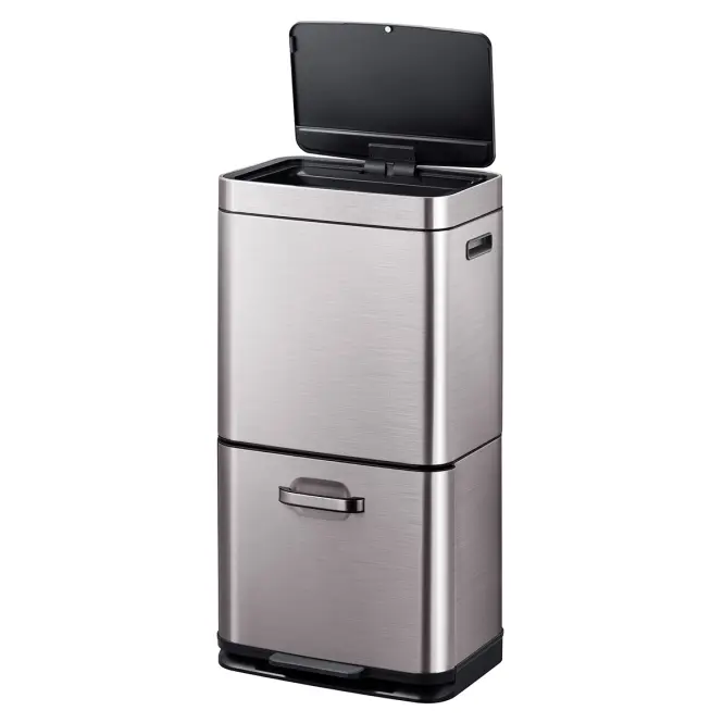 Szemetes Eko Himalaya 35+25l inox szürke 933960
