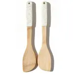 Ferde spatula, bambusz nyéllel, fehér, 32*6cm, ut03532bs17