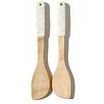 Ferde spatula, bambusz nyéllel, fehér, 32*6cm, ut03532bs17