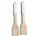 Egyenes spatula bambusz nyéllel, fehér, 32*6cm ut03732bs17