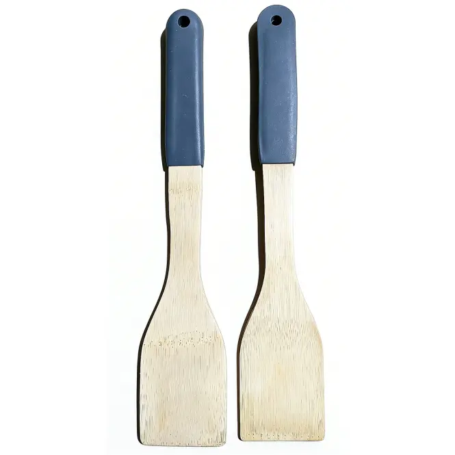 Egyenes spatula bambusz nyéllel, szürke, 32*6cm, ut03732bs21