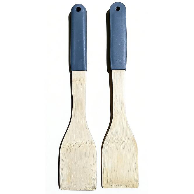 Egyenes spatula bambusz nyéllel, szürke, 32*6cm, ut03732bs21