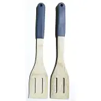 Áttört spatula bambusz nyéllel, szürke, 32*6cm, ut03932bs20