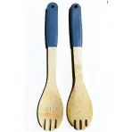 Fűrészes kanál, bambusz nyél, szürke, 32*6cm, ut03632bs20