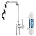 Mosogató csaptelep Duero Pure Style Inox vízszűrővel kihúzható kifolyóval