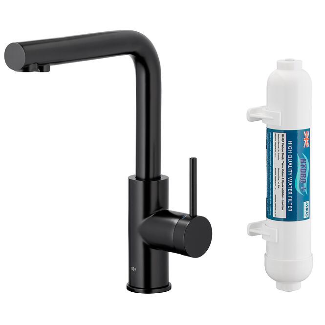 Mosogató csaptelep Duero Pure Basic Black vízszűréssel