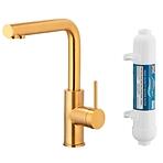 Mosogató csaptelep Duero Pure Basic Brushed Gold vízszűréssel
