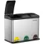 Szemetes 3x15 l acél LTB45L,2