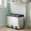 Szemetes 3x15 l acél LTB45L,3