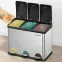 Szemetes 3x15 l acél LTB45L,5
