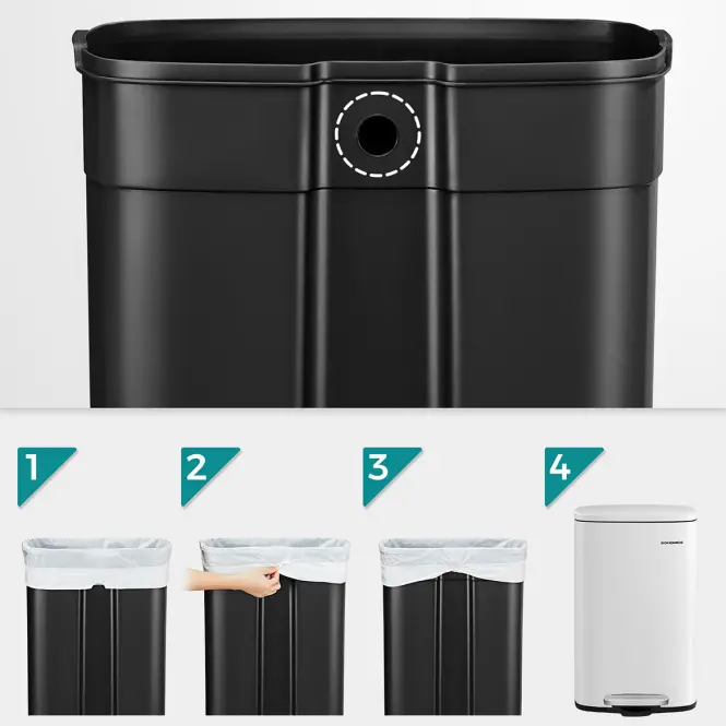 Szemetes 50 l fehér LTB101W01V1