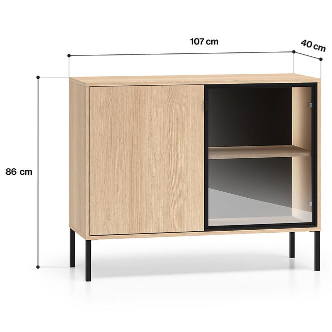 Komoda Barnee 03 tölgy Lindberg,3
