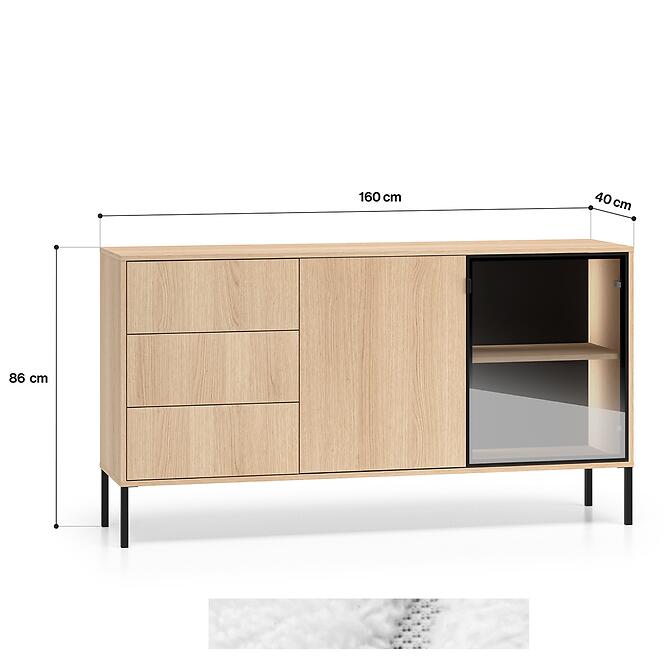 Komoda Barnee 02 tölgy Lindberg