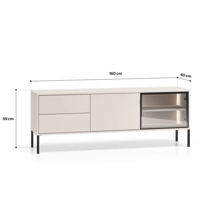 Szekrény RTV Barnee 04 Cashmere