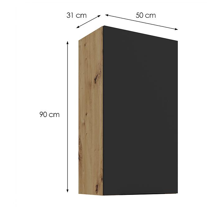 Konyhaszekrény Aria-BL/AR anti fingerprint 50G-90 1F