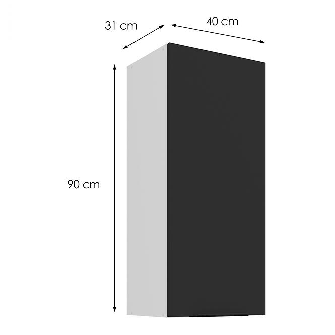 Konyhaszekrény Aria-BL/WH anti fingerprint 40G-90 1F