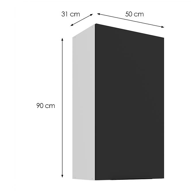 Konyhaszekrény Aria-BL/WH anti fingerprint 50G-90 1F