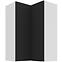 Konyhaszekrény Aria-BL/WH anti fingerprint 60X60 GN-90 2F (90°)