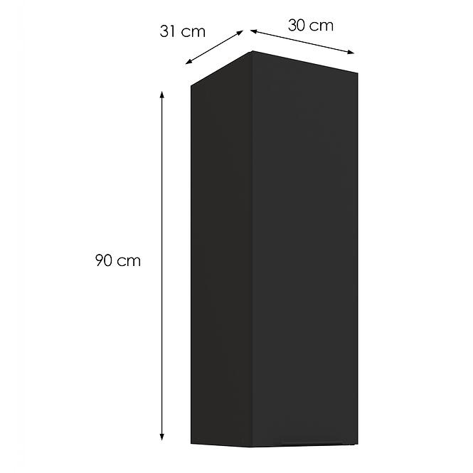 Konyhaszekrény Aria-BL/BL anti fingerprint 30G-90 1F,3