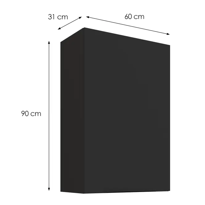 Konyhaszekrény Aria-BL/BL anti fingerprint 60G-90 1F