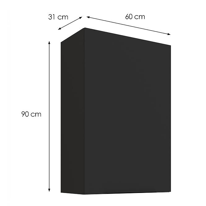 Konyhaszekrény Aria-BL/BL anti fingerprint 60G-90 1F,3