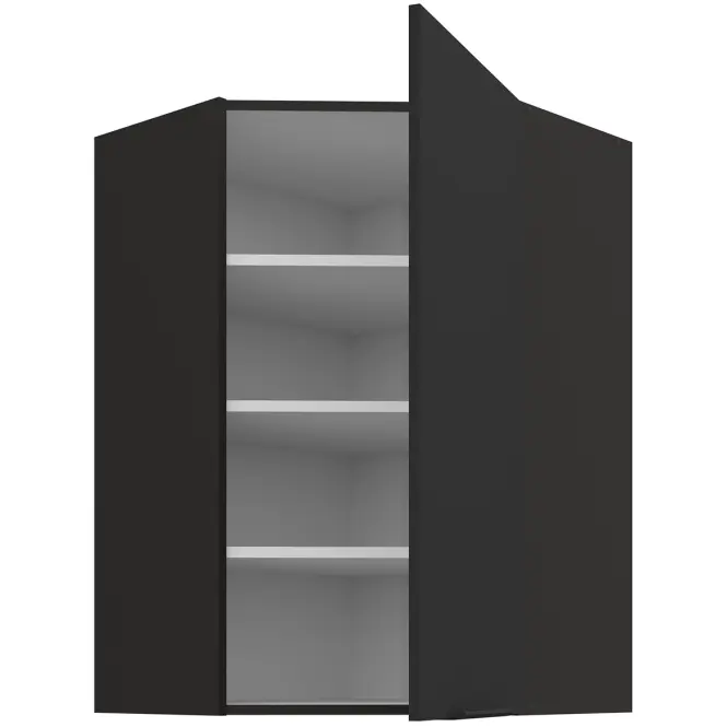 Konyhaszekrény Aria-BL/BL anti fingerprint 60X60 GN-90 1F (45°)