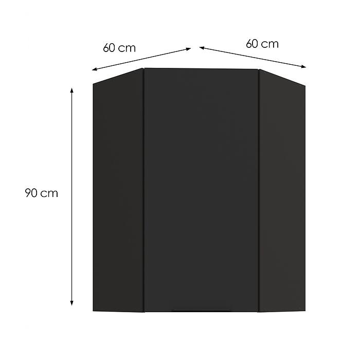 Konyhaszekrény Aria-BL/BL anti fingerprint 60X60 GN-90 1F (45°)